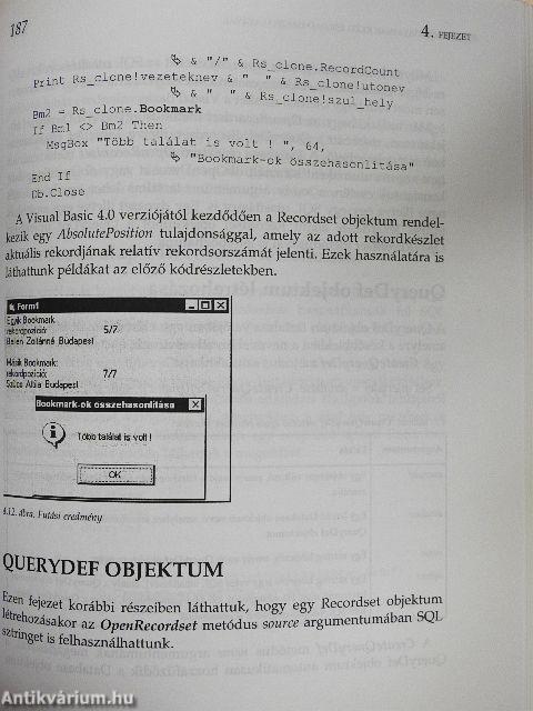 Adatbázis-kezelés Visual Basic-ben