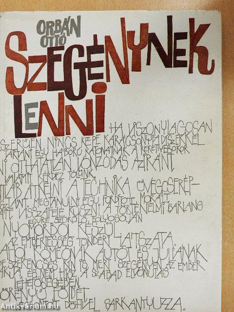 Szegénynek lenni