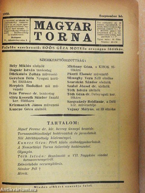 Magyar torna 1935-1936. január-december