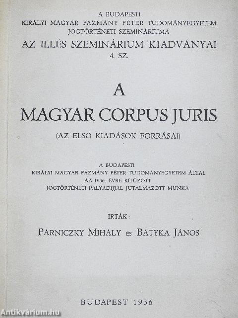 A magyar Corpus Juris
