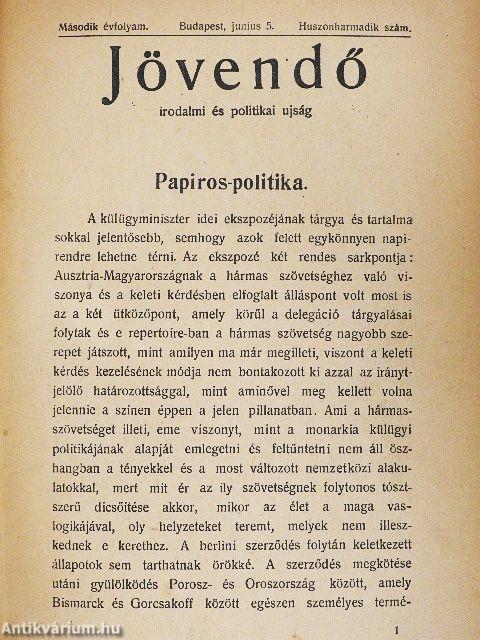 Jövendő 1904. június 5-június 26.