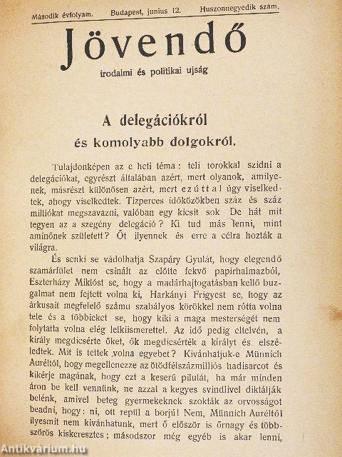 Jövendő 1904. június 5-június 26.