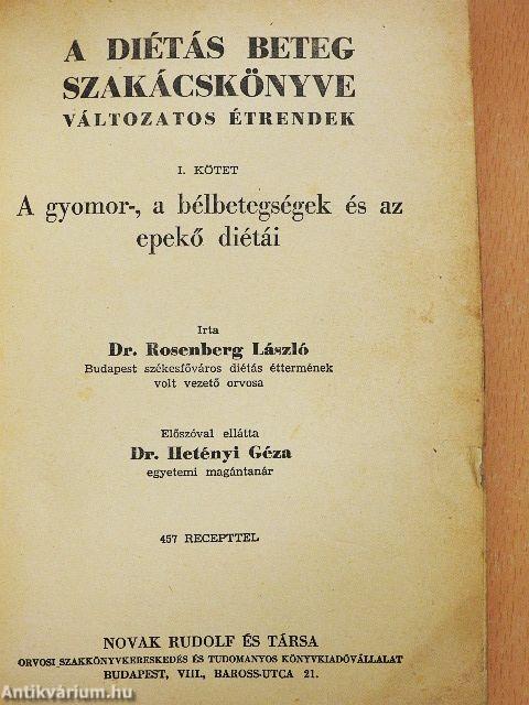 A diétás beteg szakácskönyve I.