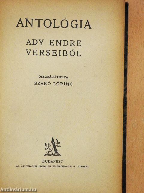 Antológia Ady Endre verseiből