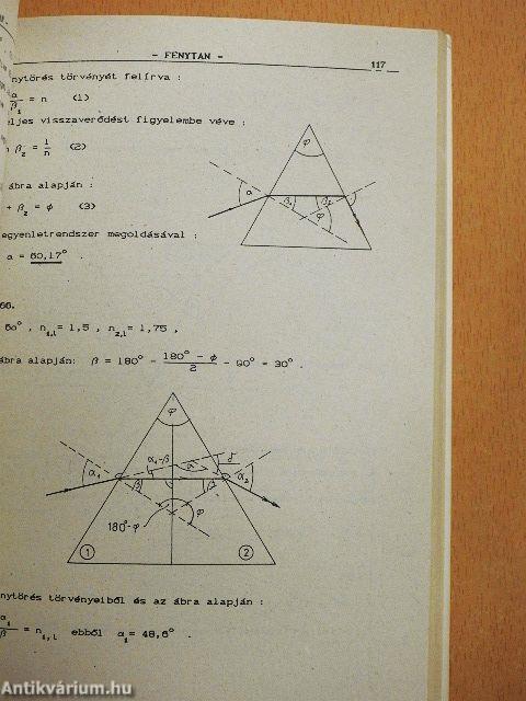Szakközépiskolai összefoglaló feladatgyűjtemény - Fizika - Megoldások II.