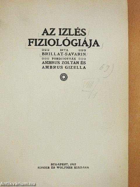 Az izlés fiziológiája