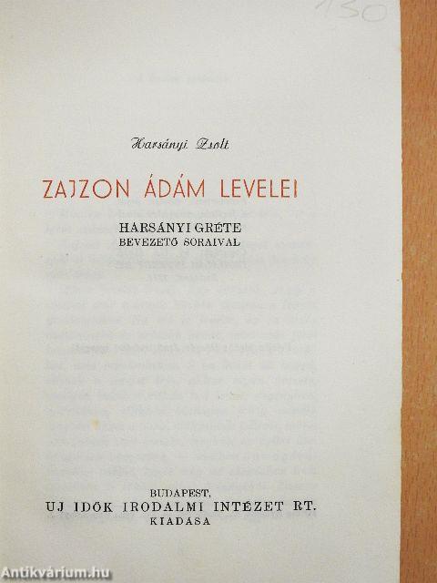 Zajzon Ádám levelei