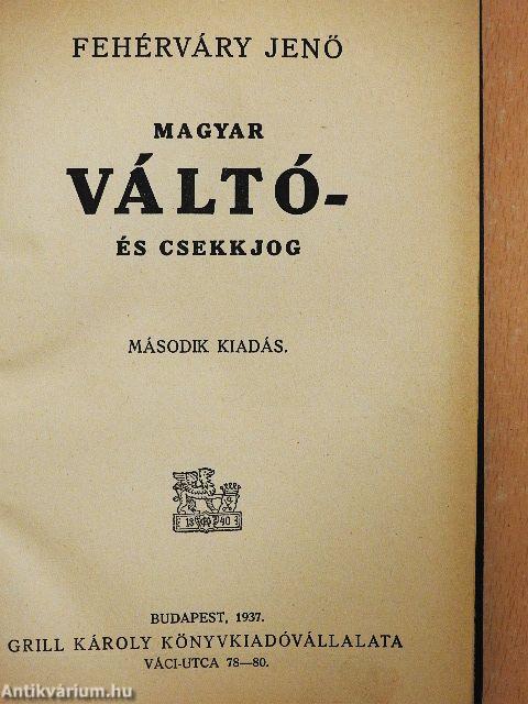 Magyar váltó- és csekkjog