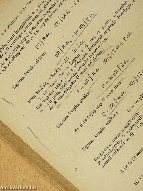 Műszaki matematikai gyakorlatok B. IV.