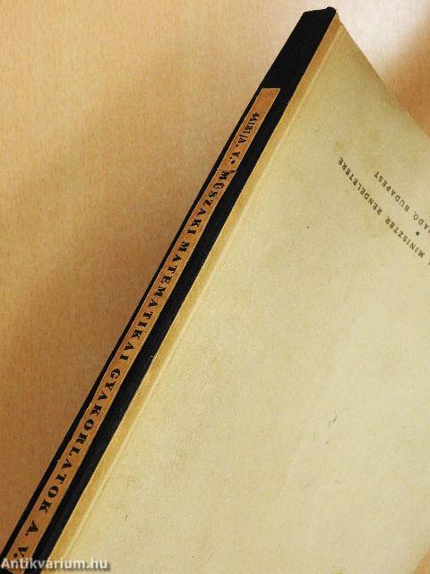 Műszaki matematikai gyakorlatok A. V./1.