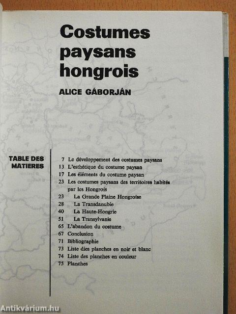 Costumes paysans hongrois