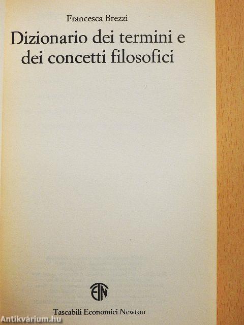 Dizionario dei termini e dei concetti filosofici