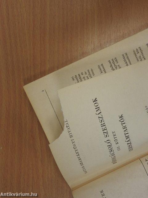 Fémforgácsoló szerszámok III.