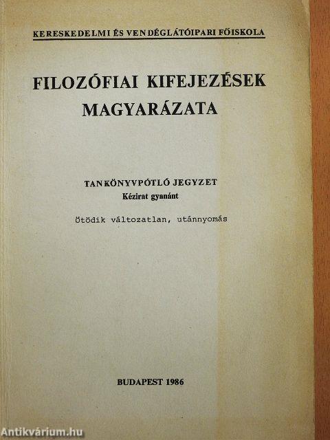 Filozófiai kifejezések magyarázata