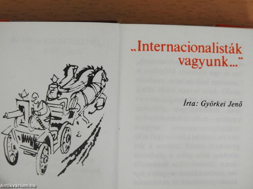 "Internacionalisták vagyunk..." (minikönyv)