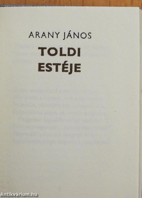 Toldi estéje (minikönyv)