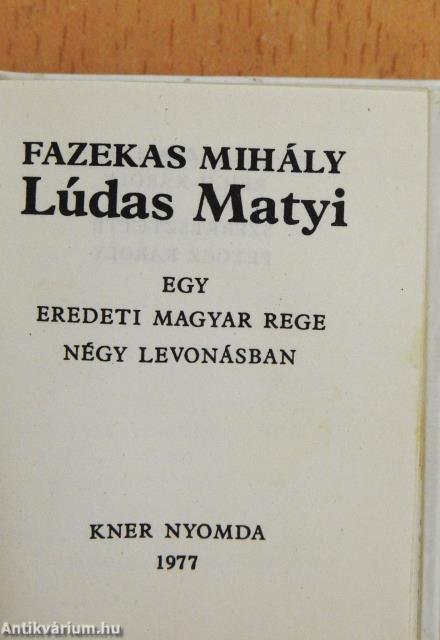 Lúdas Matyi (minikönyv)