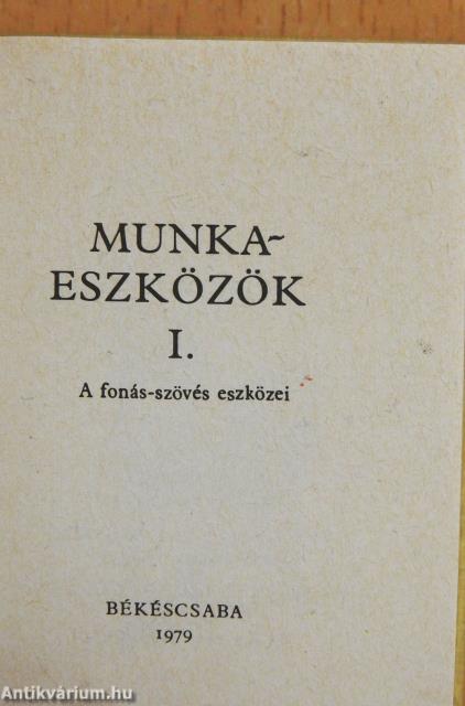 Munkaeszközök I. (minikönyv)