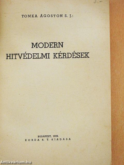 Modern hitvédelmi kérdések