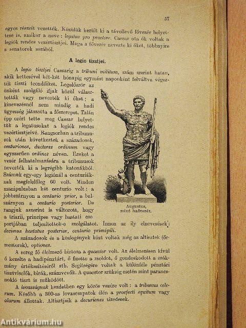 Római régiségek és a római irodalomtörténet vázlata