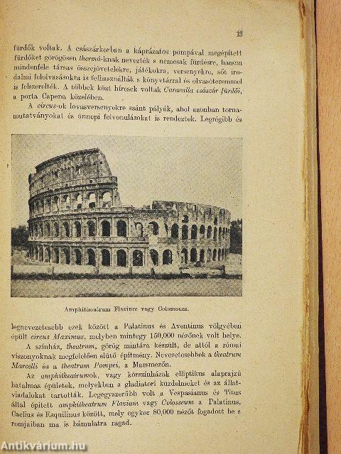 Római régiségek és a római irodalomtörténet vázlata