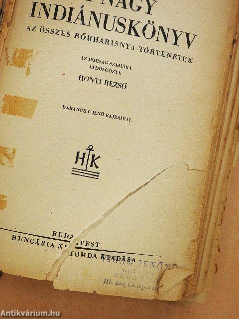 A nagy indiánuskönyv (rossz állapotú)