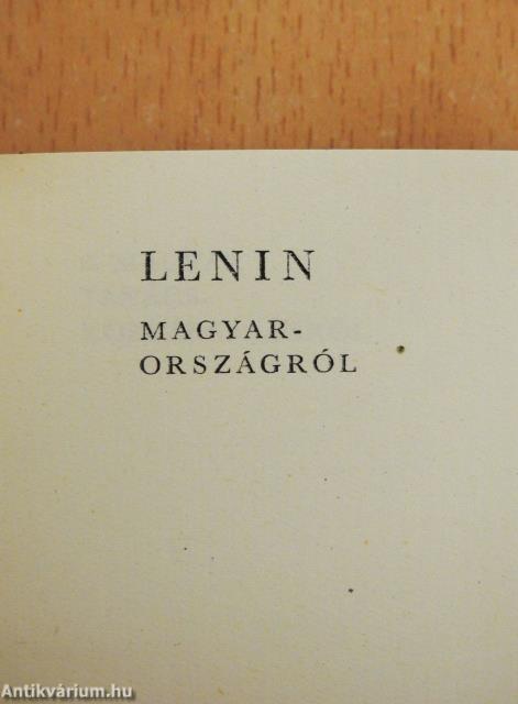 Lenin Magyarországról (minikönyv)