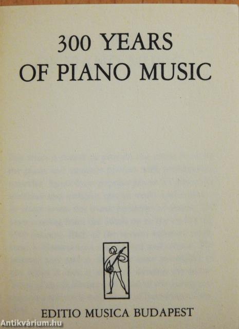 300 years of piano music (minikönyv)