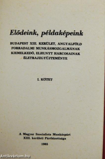 Elődeink, példaképeink I. (minikönyv)