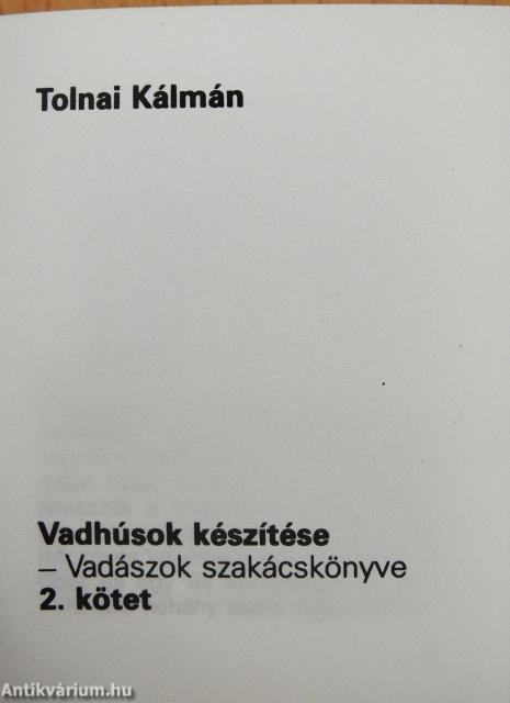 Vadhúsok készítése 1-3. (minikönyv)