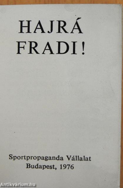 Hajrá Fradi! (minikönyv)