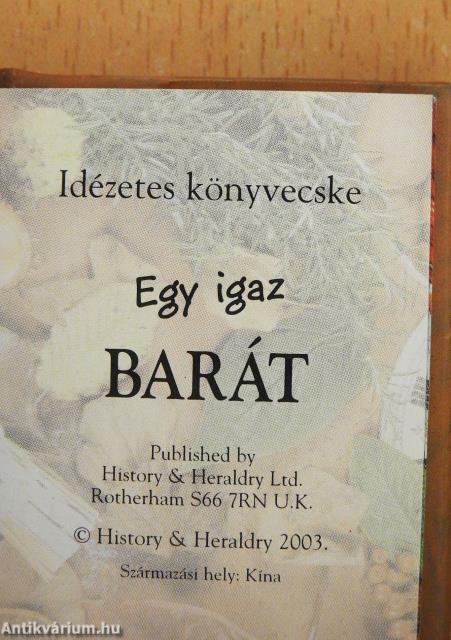 Egy igaz barát (minikönyv)