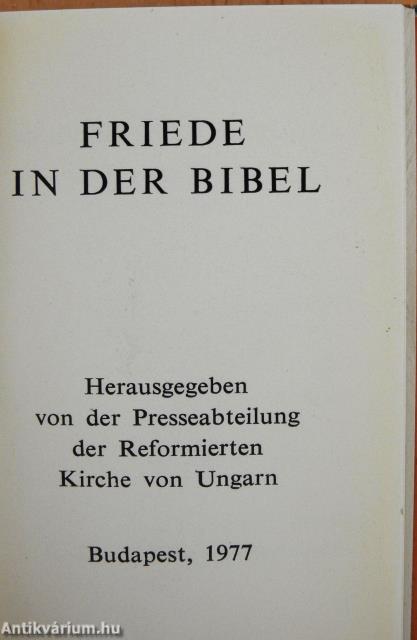 Friede in der Bibel (minikönyv)