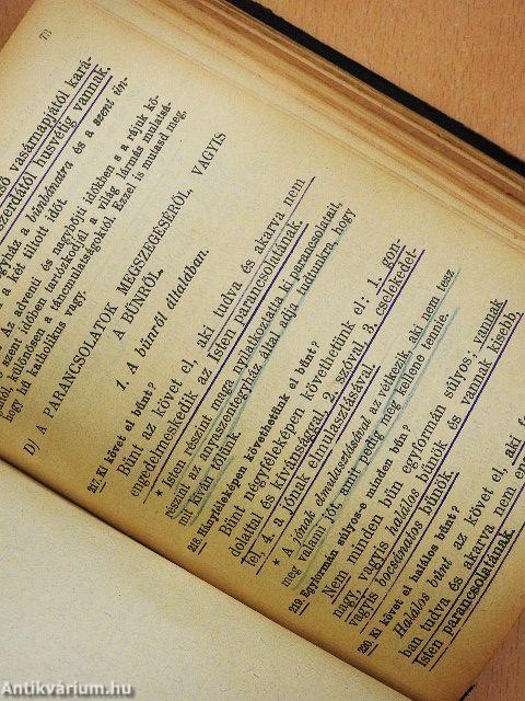 Elemi iskolai hittankönyv/Kis Biblia az elemi népiskolák 3-6. osztályának római kath. tanulók részére/Katholikus szertartástan népiskolák számára