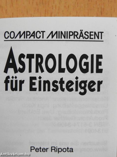 Astrologie für Einsteiger (minikönyv)