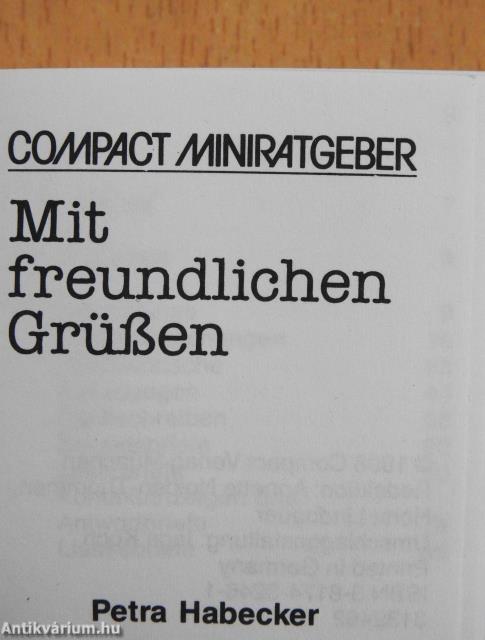 Mit freundlichen Grüßen (minikönyv)