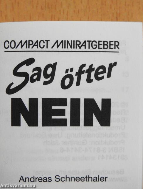 Sag öfter nein (minikönyv)