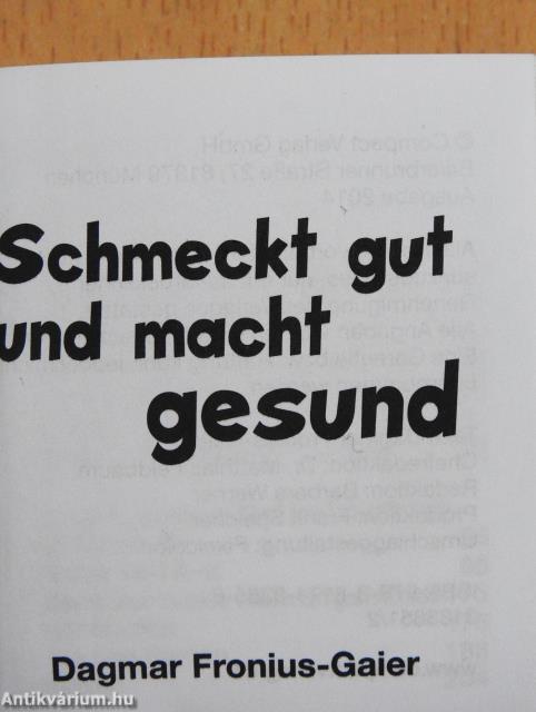 Schmeckt gut und macht gesund (minikönyv)
