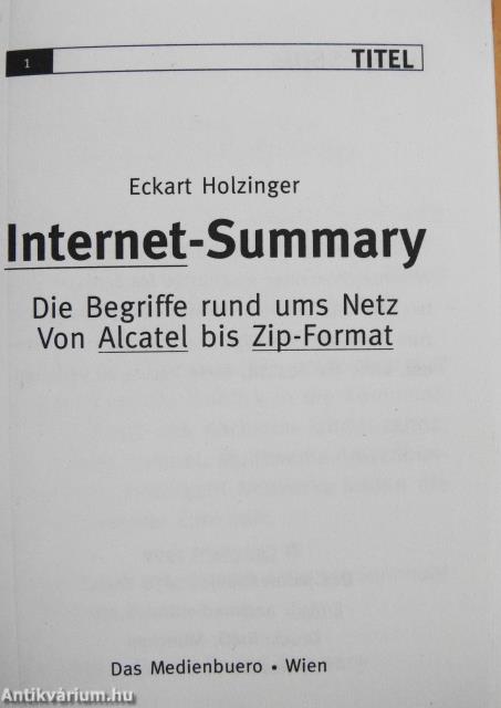 Internet-Summary (minikönyv)