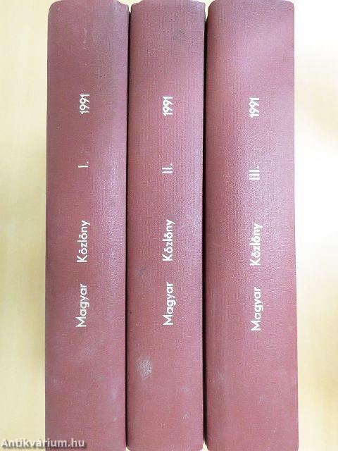 Magyar Közlöny 1991. január-december I-III.