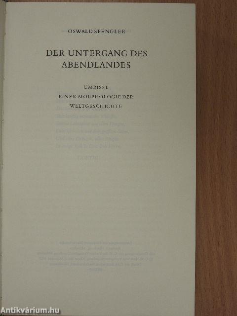 Der Untergang des Abendlandes