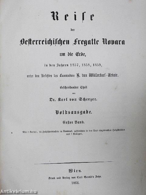 Reise der Österreichischen Fregatte Novara um die Erde I-II. (gótbetűs)