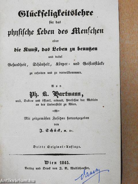 Glückseligkeitslehre für das physische Leben des Menschen (gótbetűs)