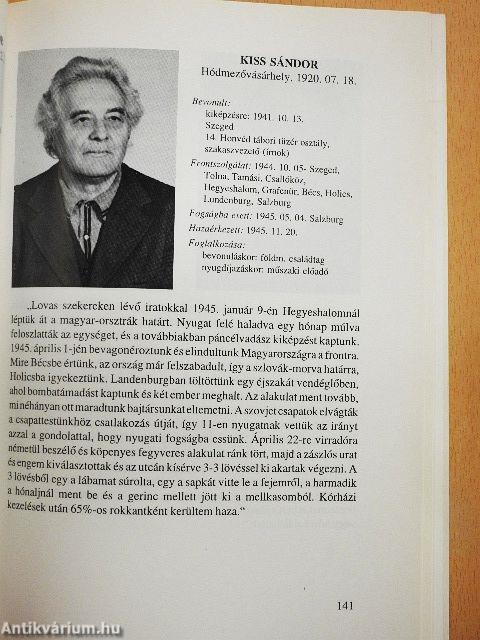 A második világháborúból hazatért Hódmezővásárhelyiek