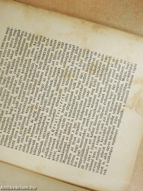 A törvényszéki orvostan tankönyve I.