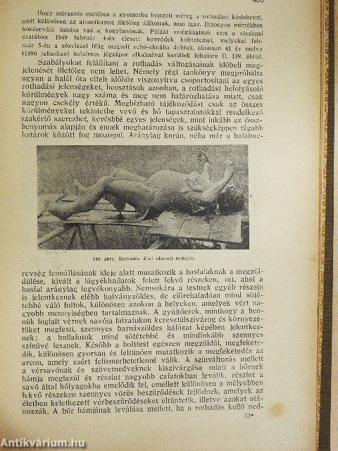 A törvényszéki orvostan tankönyve II.