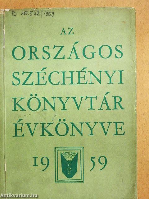 Az Országos Széchényi Könyvtár Évkönyve 1959