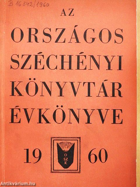Az Országos Széchényi Könyvtár Évkönyve 1960