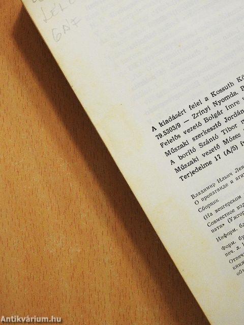A propagandáról és az agitációról