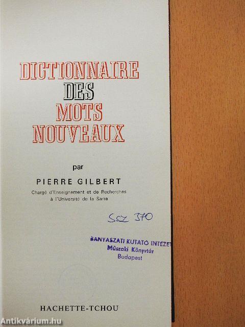 Dictionnaire des mots nouveaux